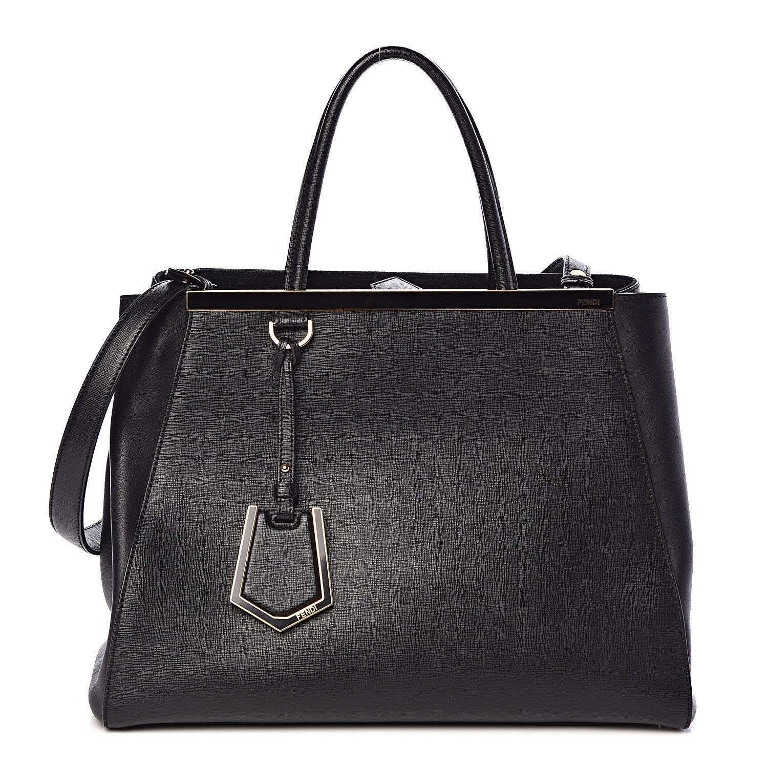 Fendi Vitello Elite Regular 2Jours Tote Black 1 of 11