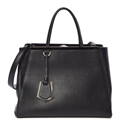 Fendi Vitello Elite Regular 2Jours Tote Black 1 of 11