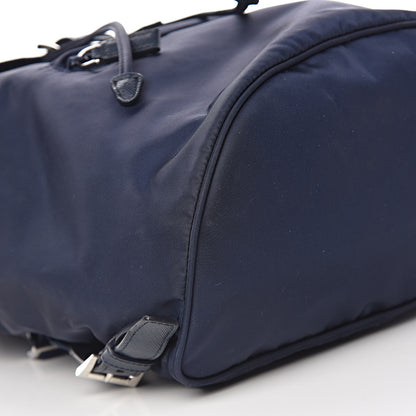 Prada Nylon Vela Saffiano Medium Cinch Backpack Baltico 11 of 13