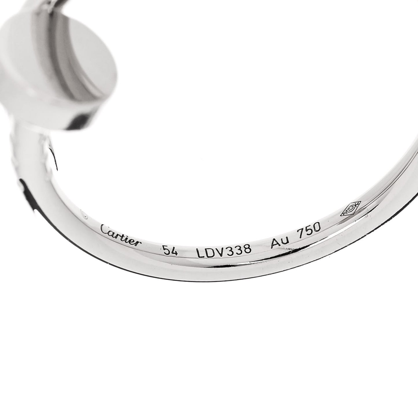 18K White Gold Small Juste Un Clou Ring 54 6.75