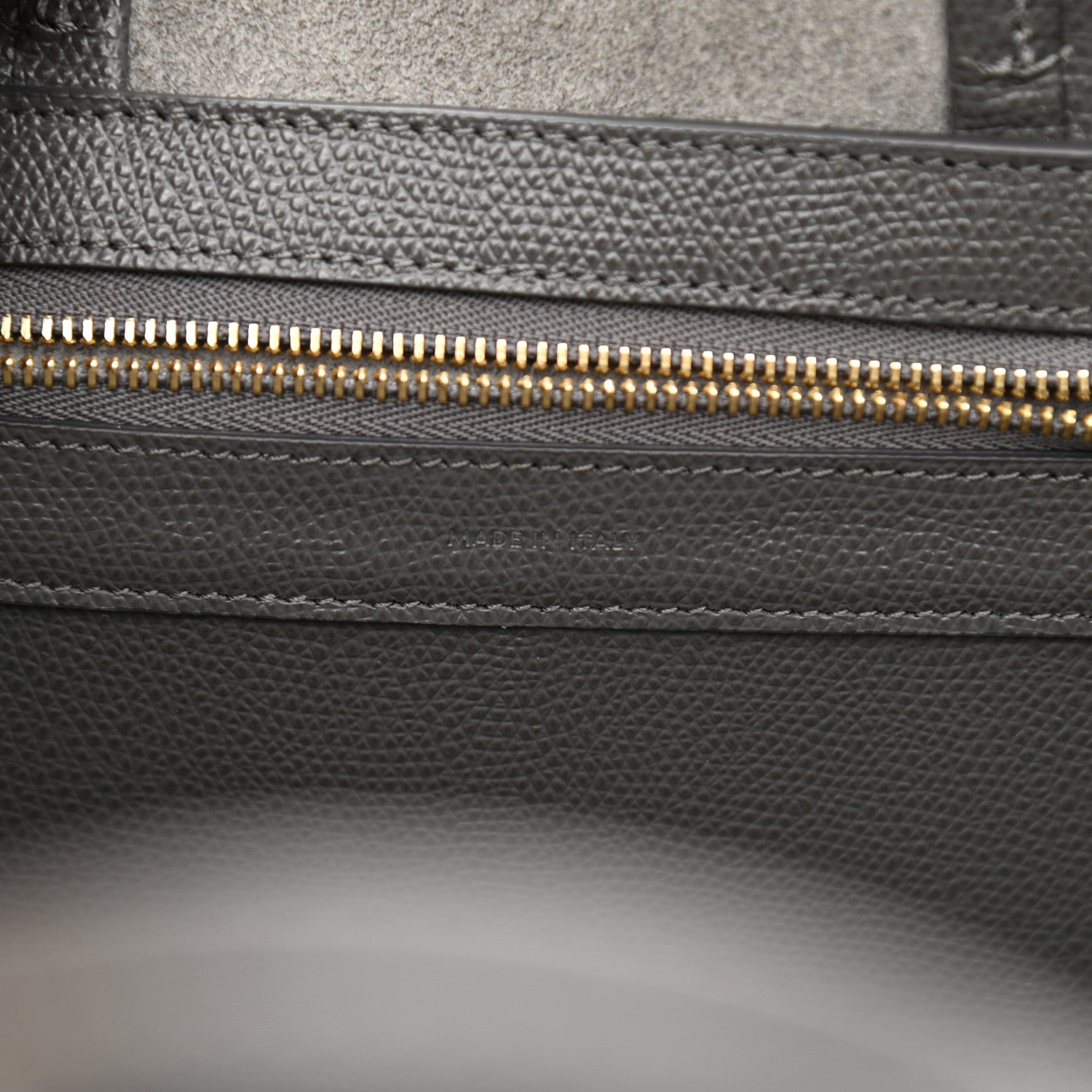 Celine Grained Calfskin Small Vertical Cabas Grey 7 of 11