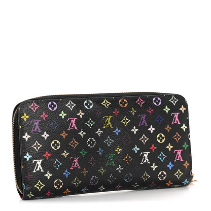 Louis Vuitton Monogram Multicolor Zippy Wallet Black Grenade 3 of 10
