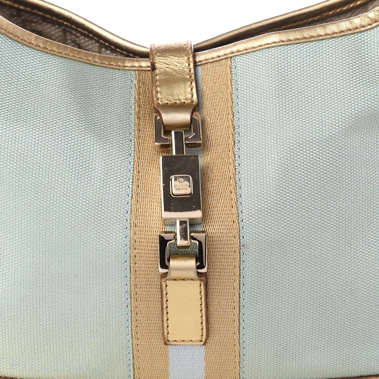 Gucci Metallic Calfskin Jackie O Hobo Gold 8 of 8