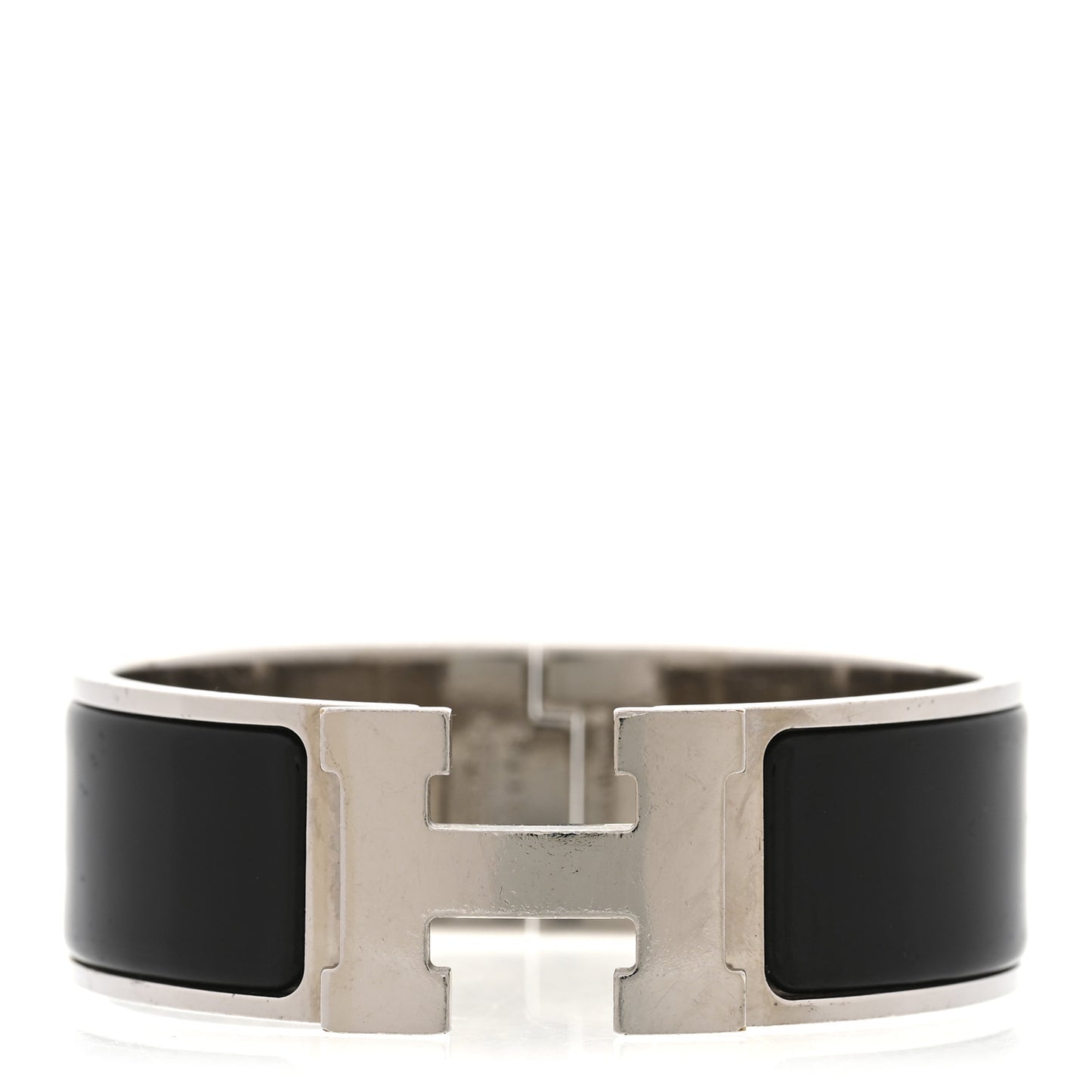 Enamel Wide Clic Clac H Bracelet PM Black