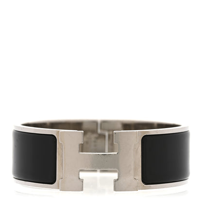 Hermes Enamel Wide Clic Clac H Bracelet PM Black 1 of 5
