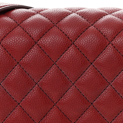 Chanel Caviar Quilted Medium Rock In Rome Single Flap Burgundy 10 of 16