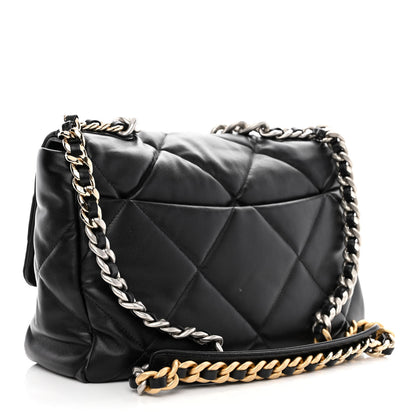 Chanel Lambskin Quilted Large Chanel 19 Flap Black 3 of 10