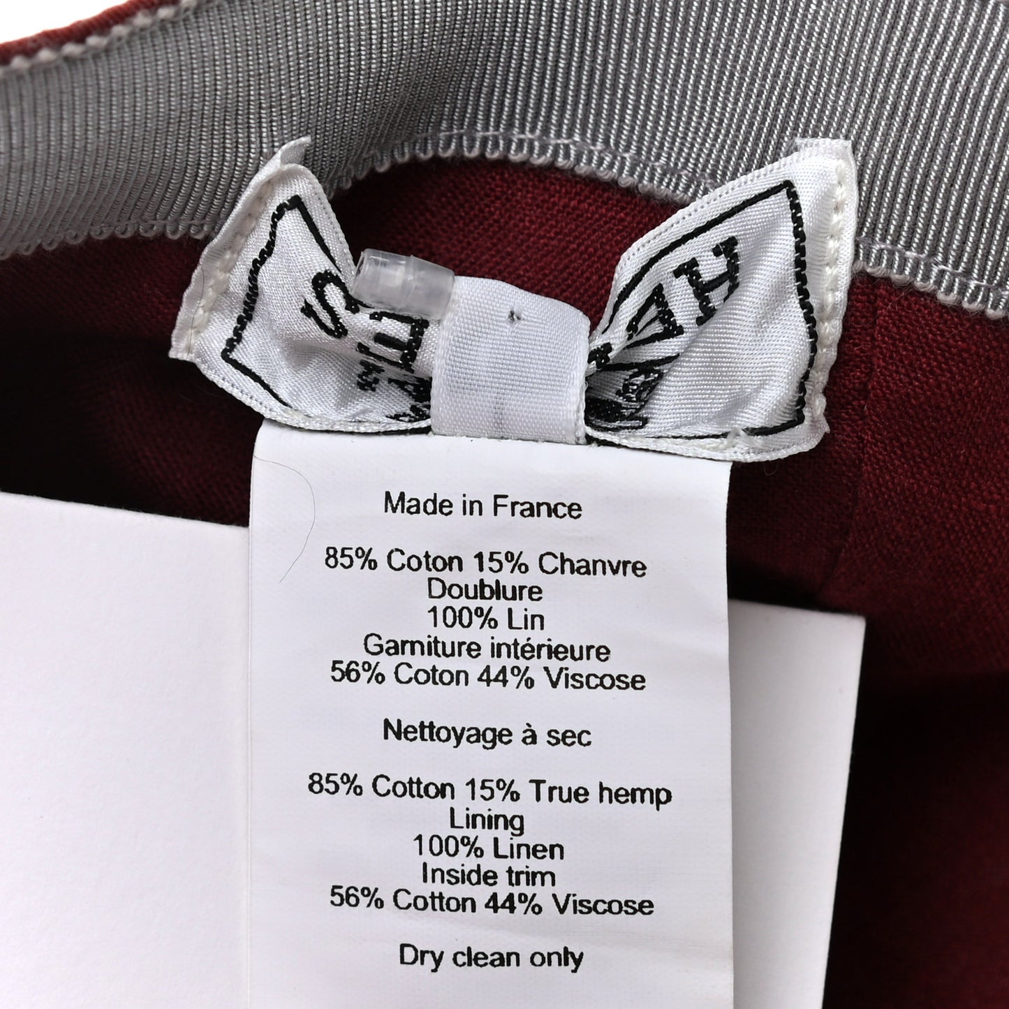Cotton Hemp Embroidered Miles Bi-Color Cap 61 Rouge H Taupe