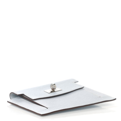 Hermes Chevre Mysore Kelly Pocket Compact Wallet Bleu Brume 4 of 8