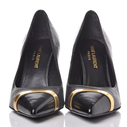 Saint Laurent Leather Classic Paris 80 Cap Toe Escarpin Pumps 34.5 Black 3 of 22