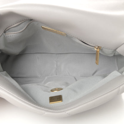 Chanel Lambskin Quilted Medium Chanel 19 Flap Grey 5 of 11