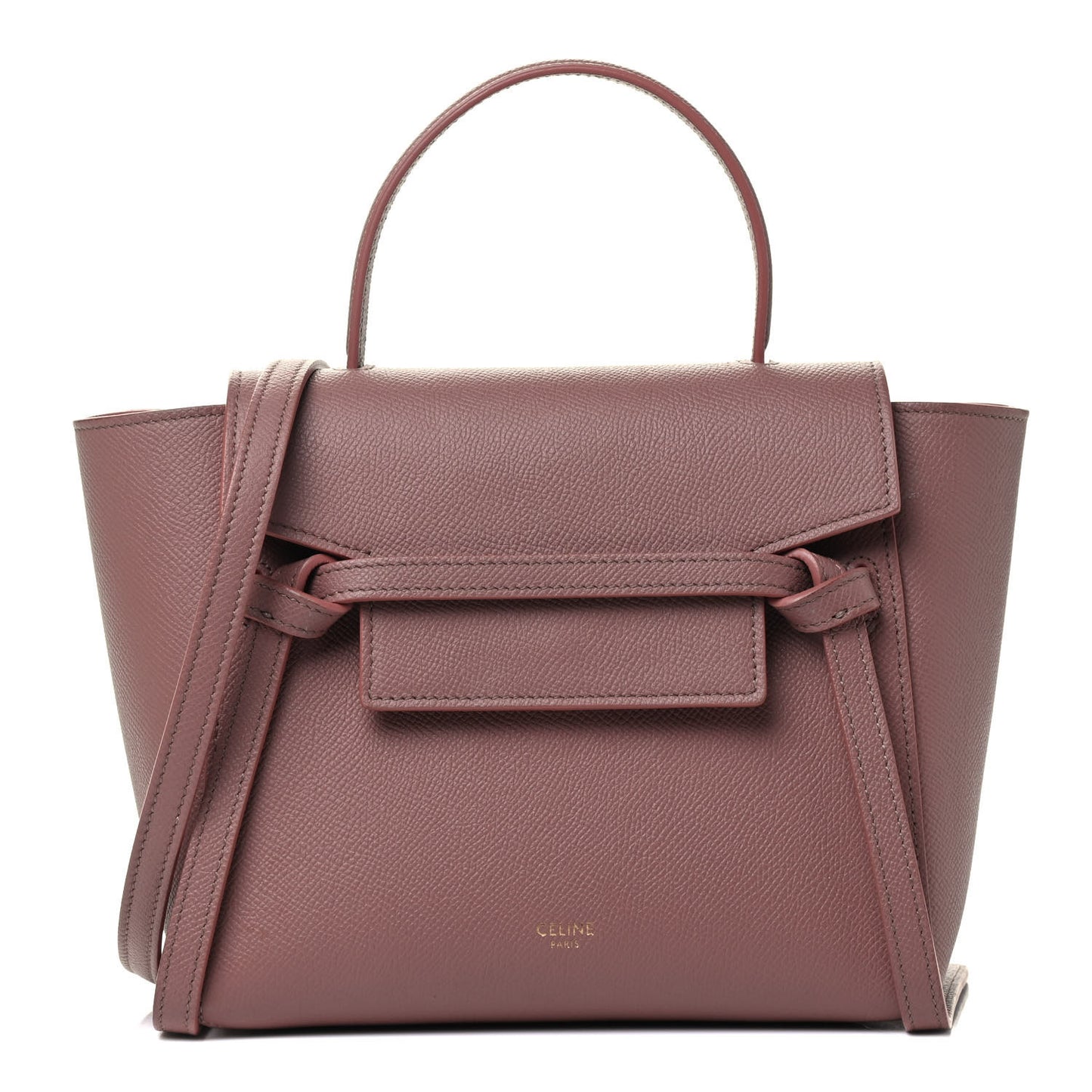 Grained Calfskin Nano Belt Bag Vintage Pink