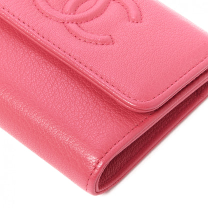 Chanel Calfskin Timeless CC Card Holder Wallet Pink 4 of 9