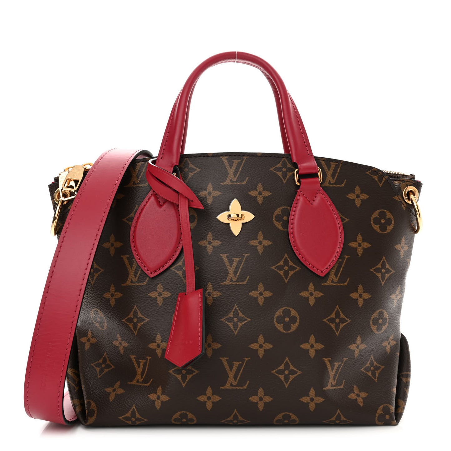 Monogram Flower Zipped Tote PM Lie de Vin