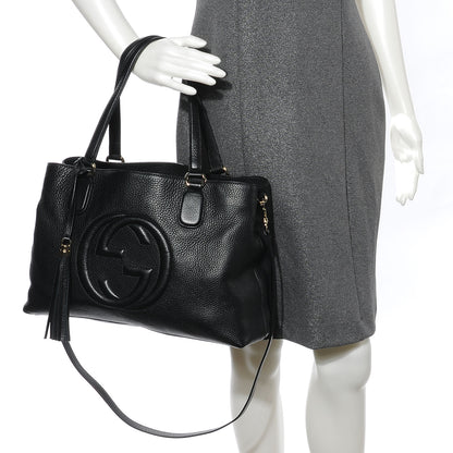 Gucci Cellarius Calfskin Medium Soho Working Tote Black 2 of 7