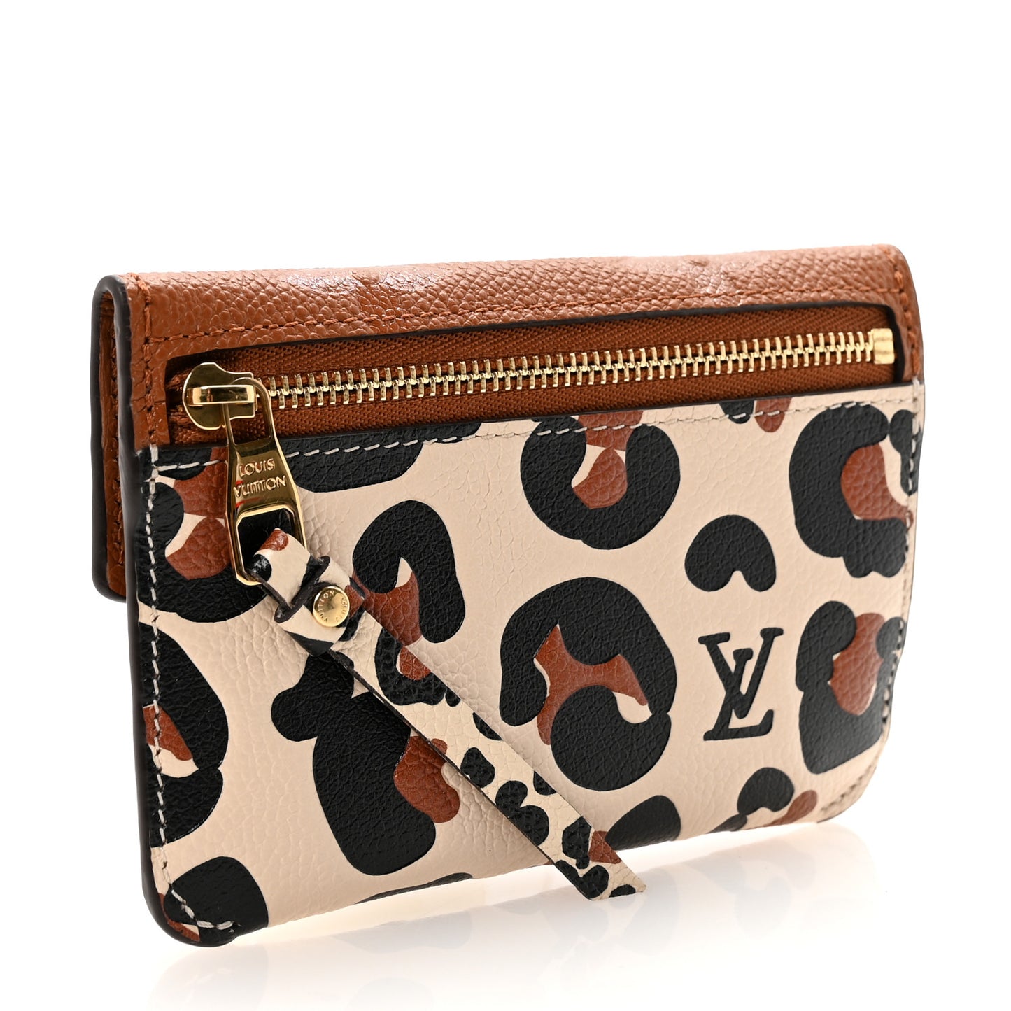 Empreinte Monogram Giant Wild At Heart Key Pouch Caramel