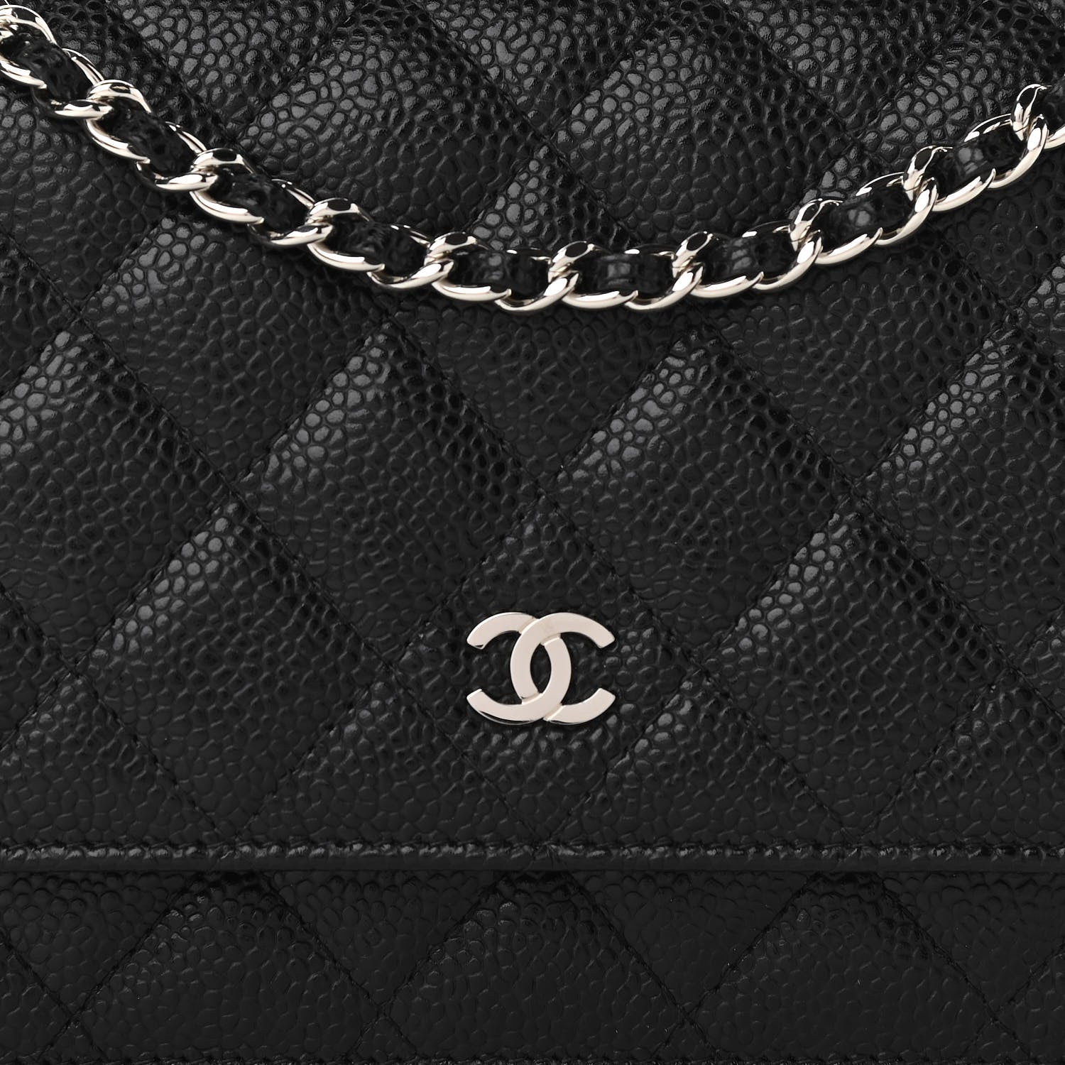 Chanel Caviar Quilted Wallet On Chain WOC Black 10 of 12