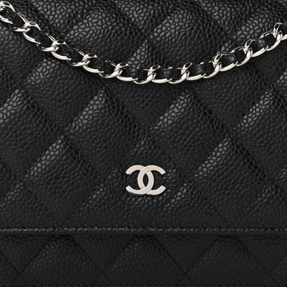 Chanel Caviar Quilted Wallet On Chain WOC Black 10 of 12