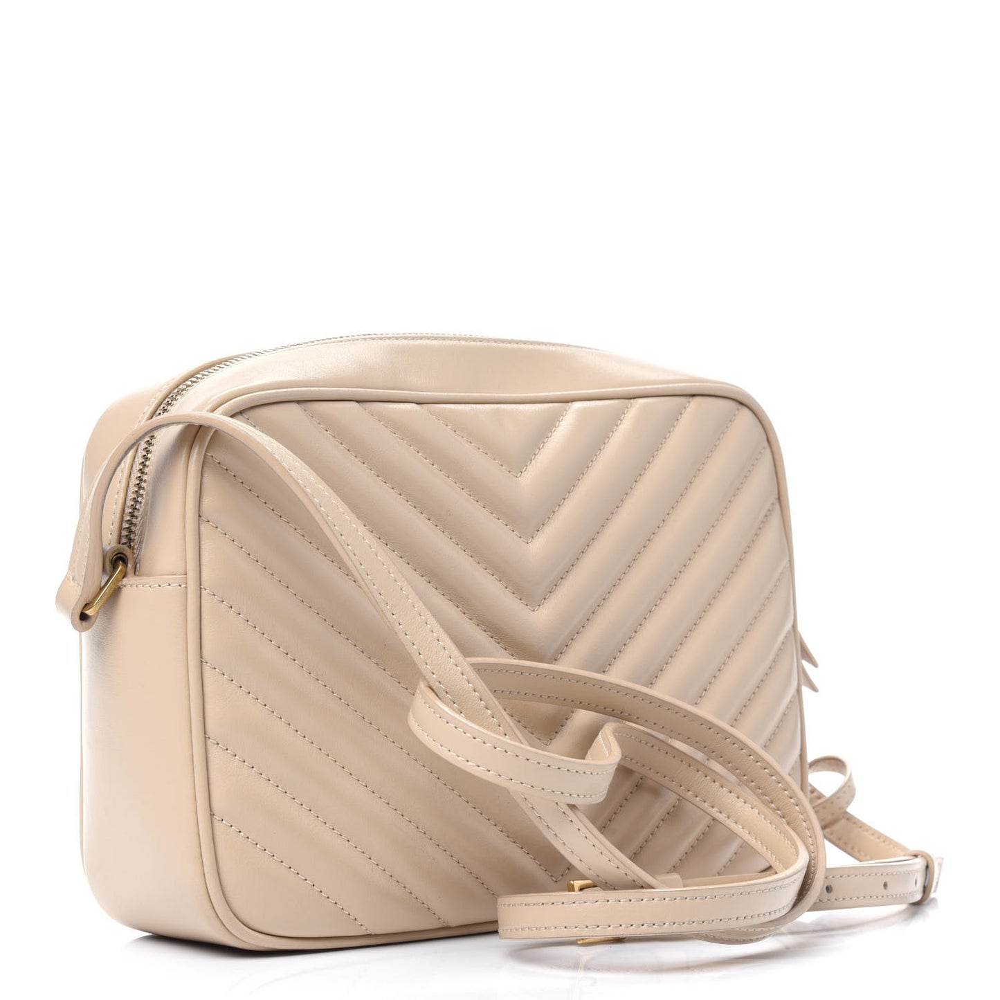 Calfskin Matelasse Monogram Lou Camera Bag Nude Powder