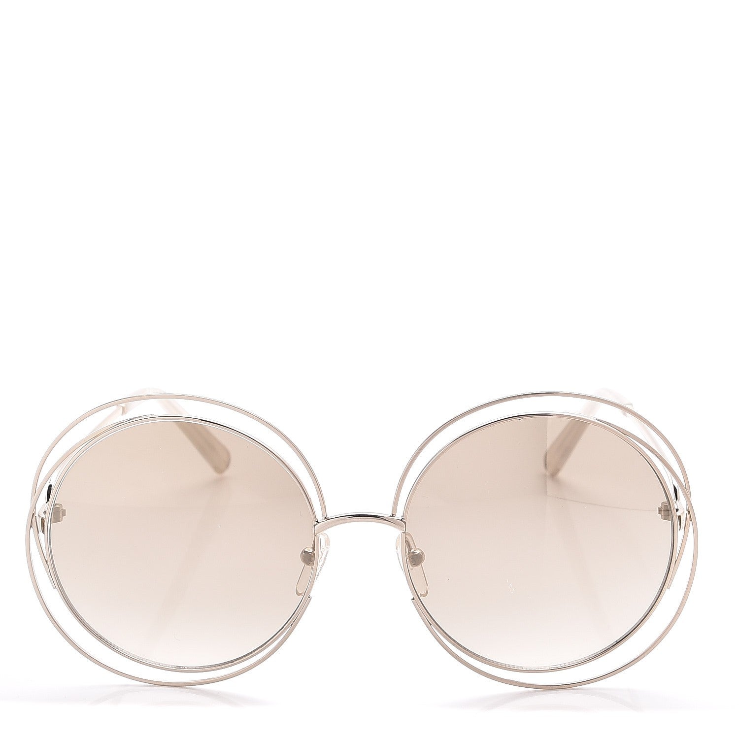Chloe Oversize Round Carlina Oversized Round Sunglasses CE114S Gold Peach Pink 2 of 6
