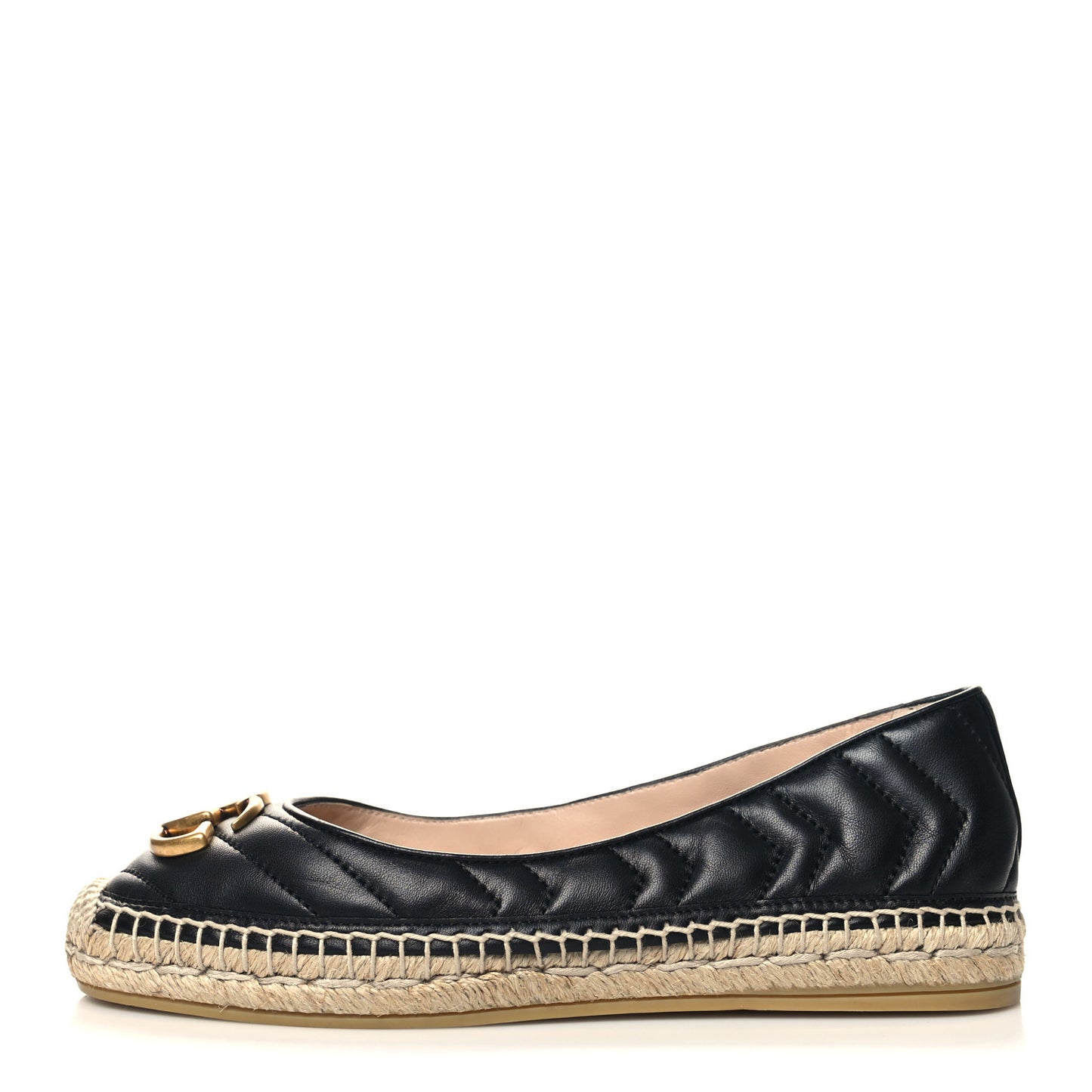 Nappa Matelasse GG Marmont Espadrilles 37.5 Black