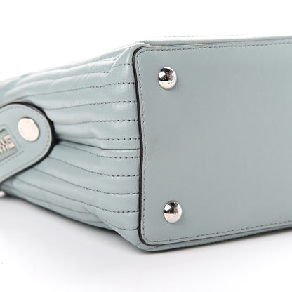 Fendi Shiny Nappa Trapuntata Chain Small DotCom Click Chain Satchel Pale Blue 10 of 11