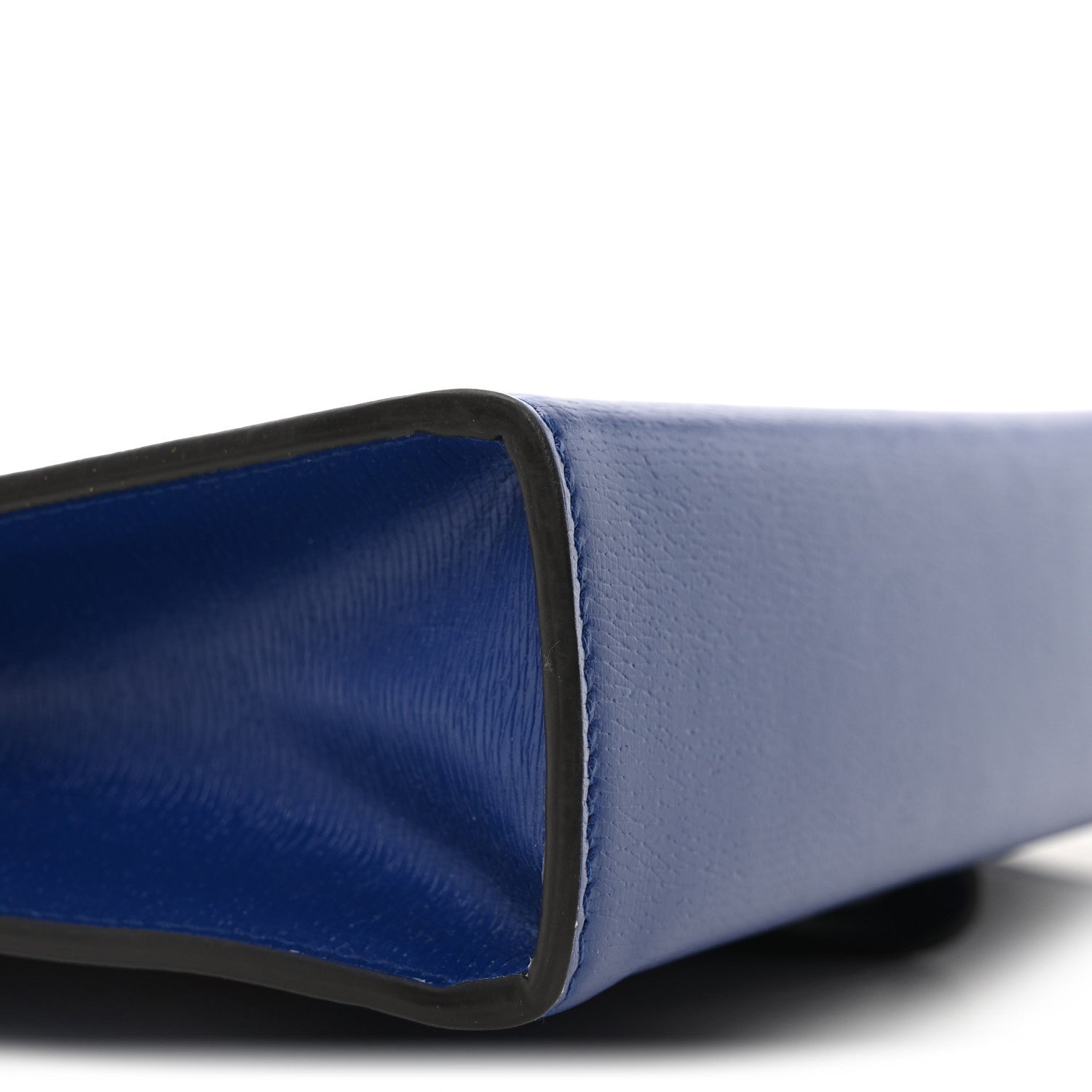 Gucci New Shanghai Calfskin Interlocking G Logo Wristlet Pouch Cobalt Blue Orange 9 of 10