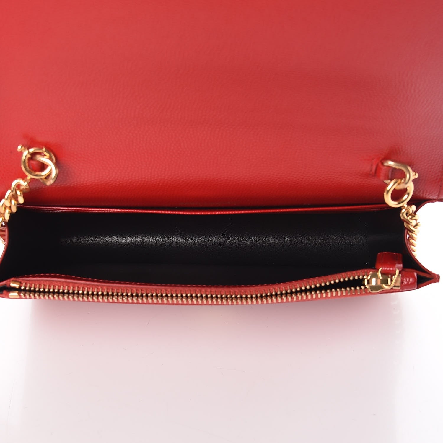 Saint Laurent Grain De Poudre Small Classic Monogram Kate Tassel Satchel Red 5 of 11