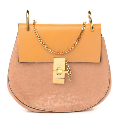 Chloe Grained Calfskin Lambskin Medium Bi-Color Drew Shoulder Bag Wet Sand Sunflower 1 of 8