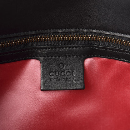 Gucci Velvet Matelasse Loved Embroidered Medium GG Marmont Shoulder Bag Black 9 of 11