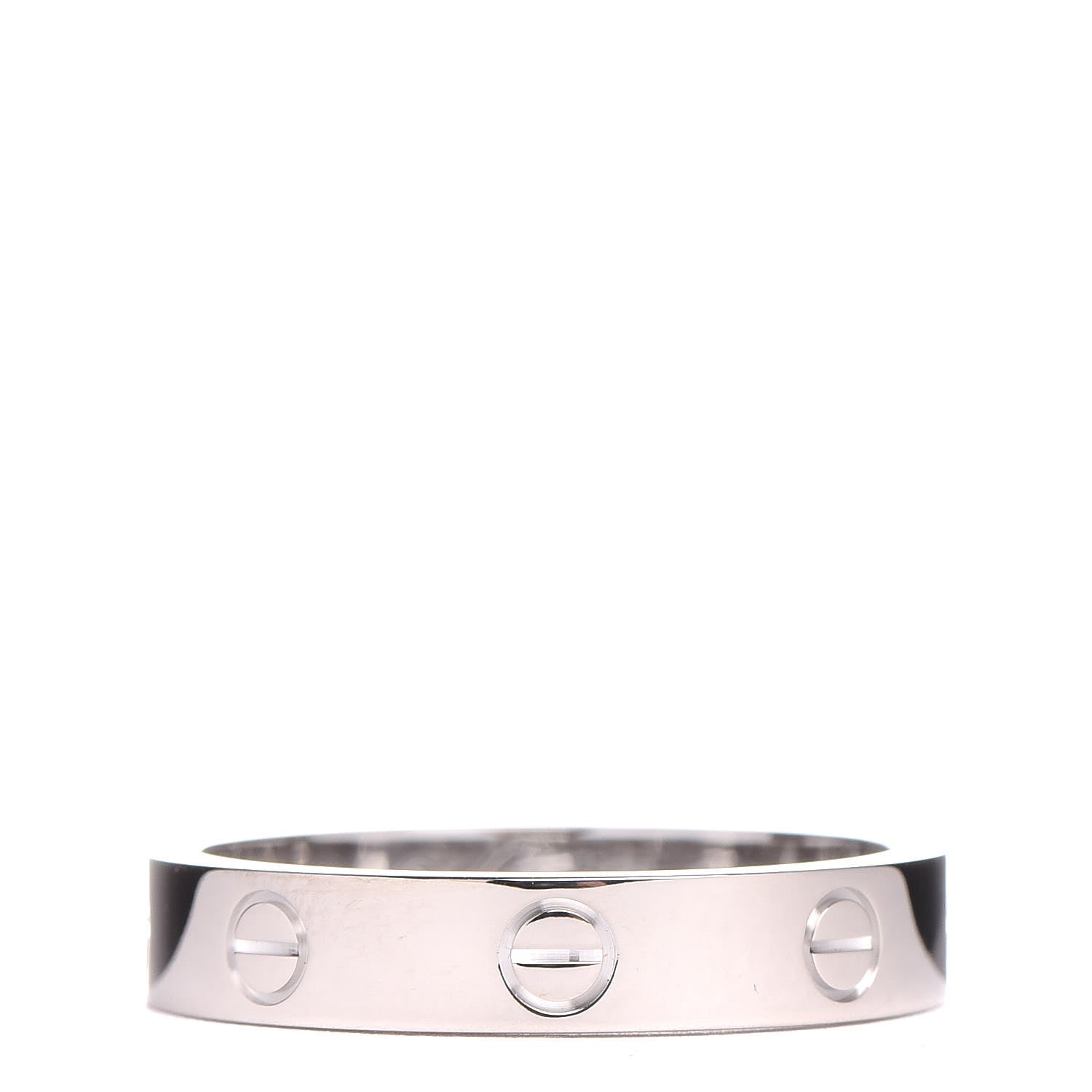 Cartier 18K White Gold Diamond 3.5mm LOVE Wedding Band Ring 56 7.25 3 of 6