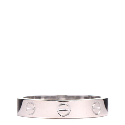 Cartier 18K White Gold Diamond 3.5mm LOVE Wedding Band Ring 56 7.25 3 of 6