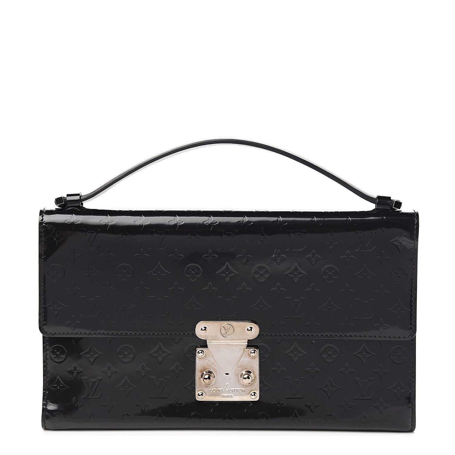 Louis Vuitton Monogram Glace Anouchka Pochette MM Black 1 of 10
