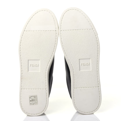 Fendi Vitello Lurex Rockoclick Slip On Sneakers 36 Black Gold 7 of 12