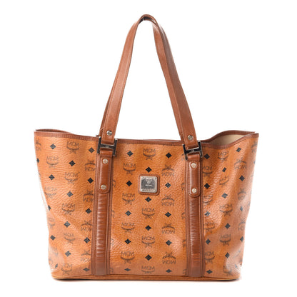 MCM Visetos Shopping Tote Cognac 1 of 12