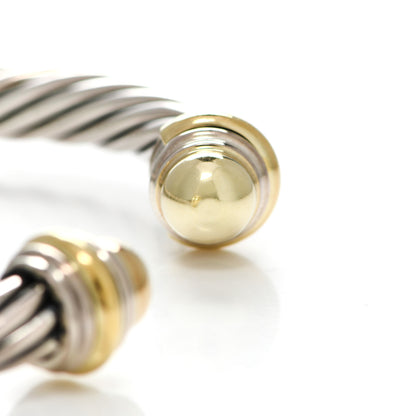 David Yurman Sterling Silver 14K Yellow Gold 7mm Cable Classics Bracelet 5 of 5