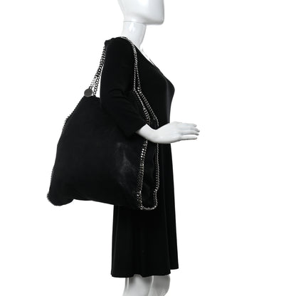 Stella McCartney Shaggy Deer Big Falabella Tote Black 2 of 9