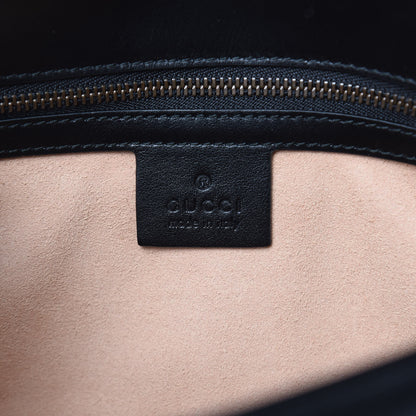Gucci Calfskin Matelasse Small GG Marmont Shoulder Bag Black 6 of 10
