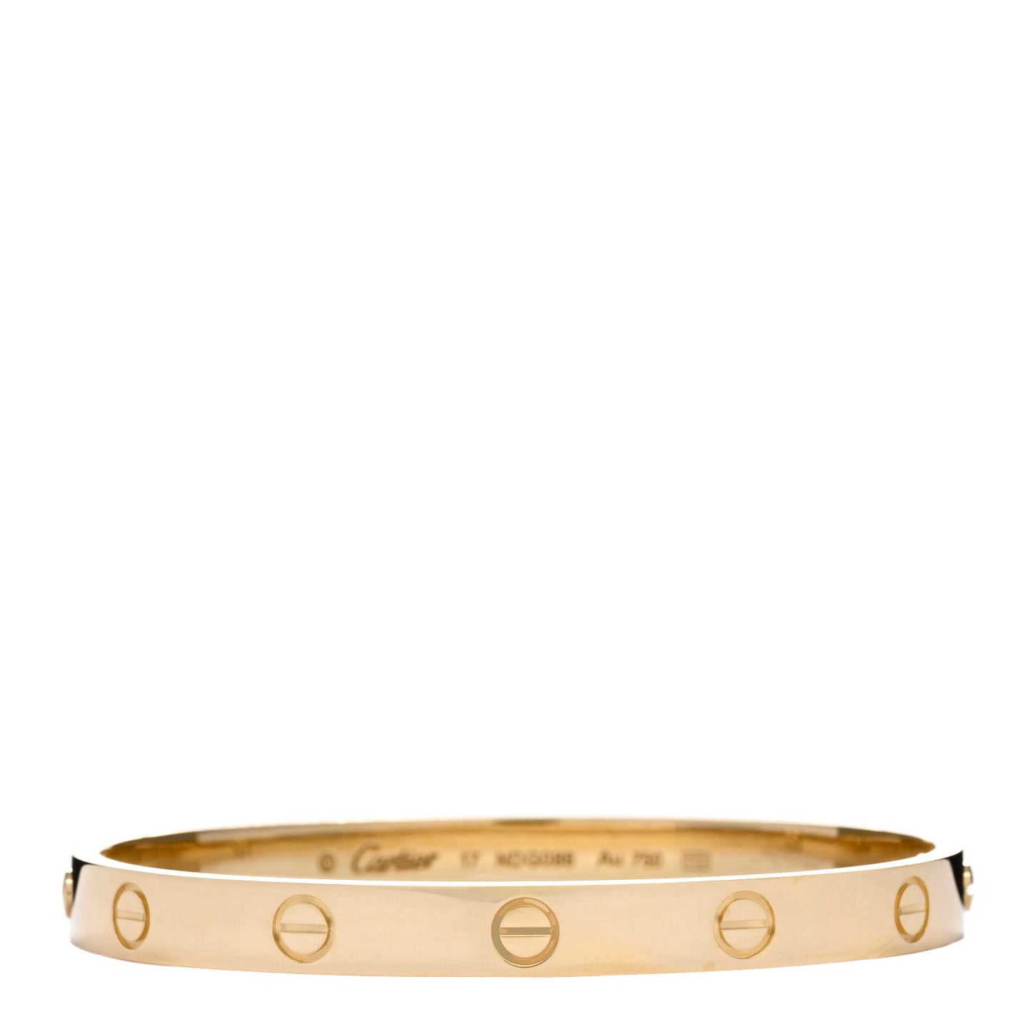 18K Yellow Gold LOVE Bracelet 17