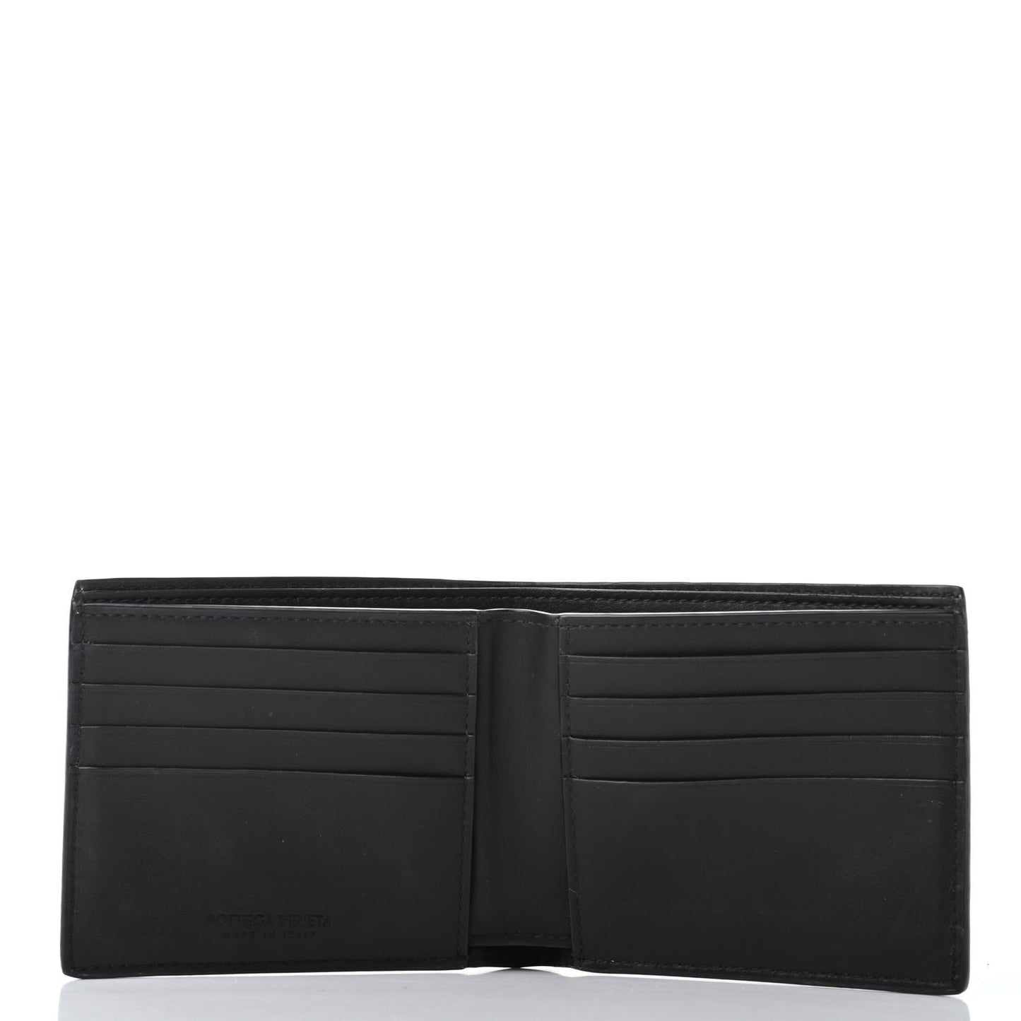 Nappa Maxi Intrecciato Bi-Fold Wallet Black