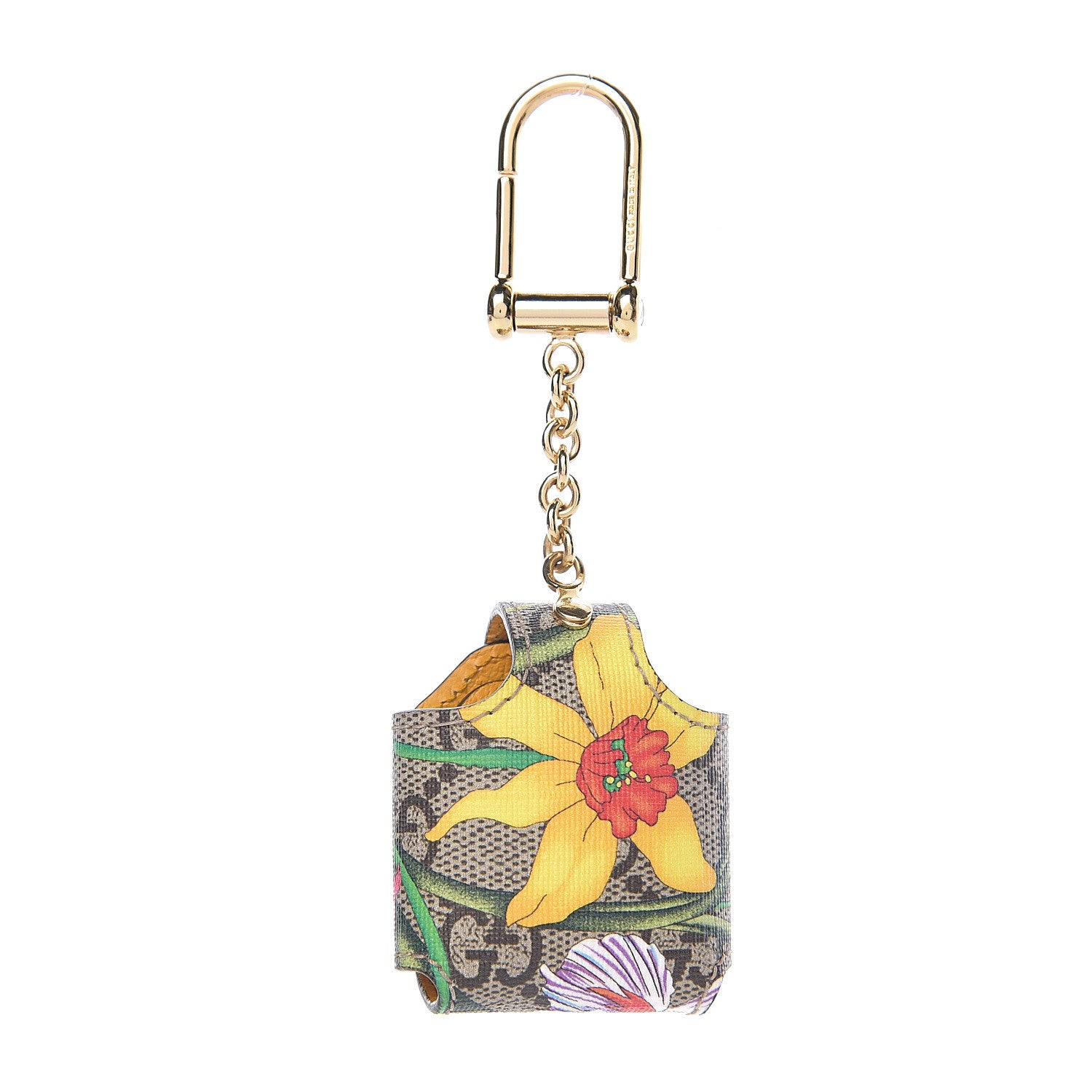 Gucci GG Supreme Monogram Flora Ophidia Airpod Case Beige 2 of 2