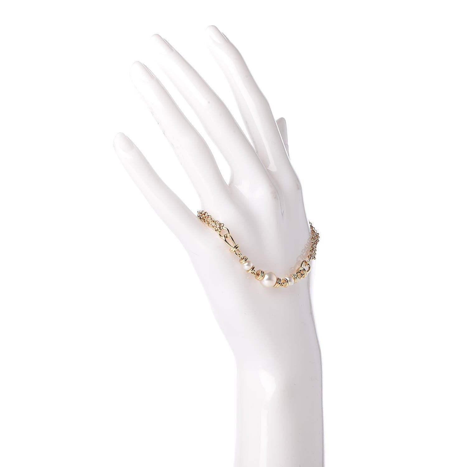 Mikimoto 18K Yellow Gold Akoya Pearl 5-8mm Chain Bracelet 2 of 4