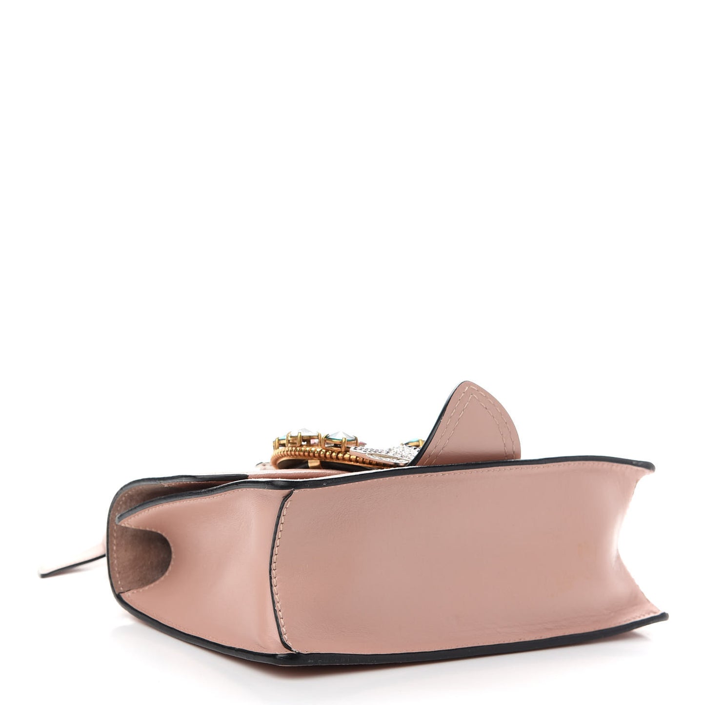 Goatskin Madras Soft Calf Crystal Embellished Shoulder Bag Mughetto