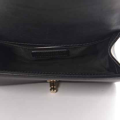 Chanel Calfskin Quilted Small Boy Top Handle Flap Black 5 of 12