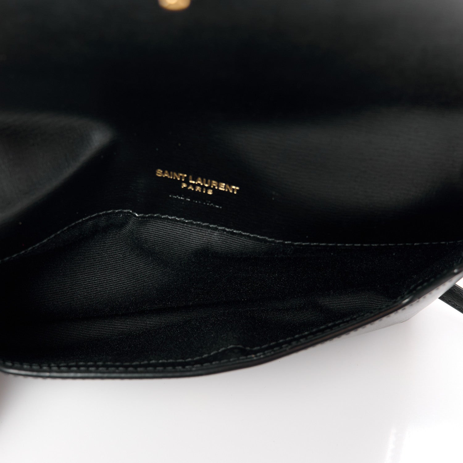 Saint Laurent Grained Calfskin Monogram Phone Holder Crossbody Black 5 of 12
