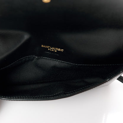 Saint Laurent Grained Calfskin Monogram Phone Holder Crossbody Black 5 of 12