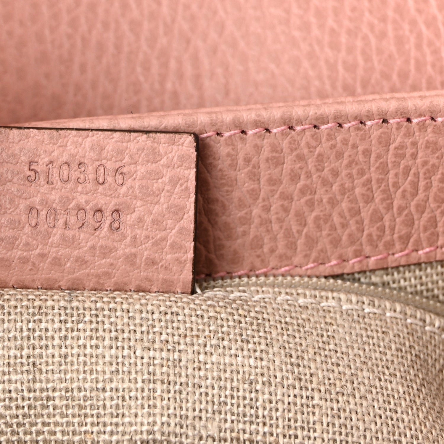 Gucci Dollar Calfskin Interlocking G Top Handle Shoulder Bag Soft Pink 7 of 9