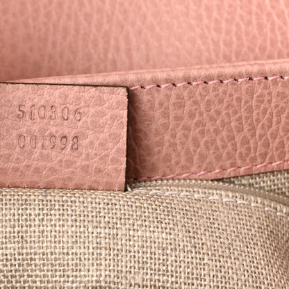 Gucci Dollar Calfskin Interlocking G Top Handle Shoulder Bag Soft Pink 7 of 9