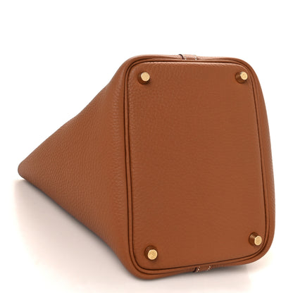 Hermes Taurillon Clemence Picotin Lock 18 PM Gold 4 of 13