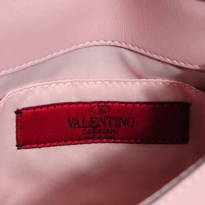 Valentino Garavani Vitello Mini Rockstud Crossbody Saddle Bag Water Rose 7 of 8